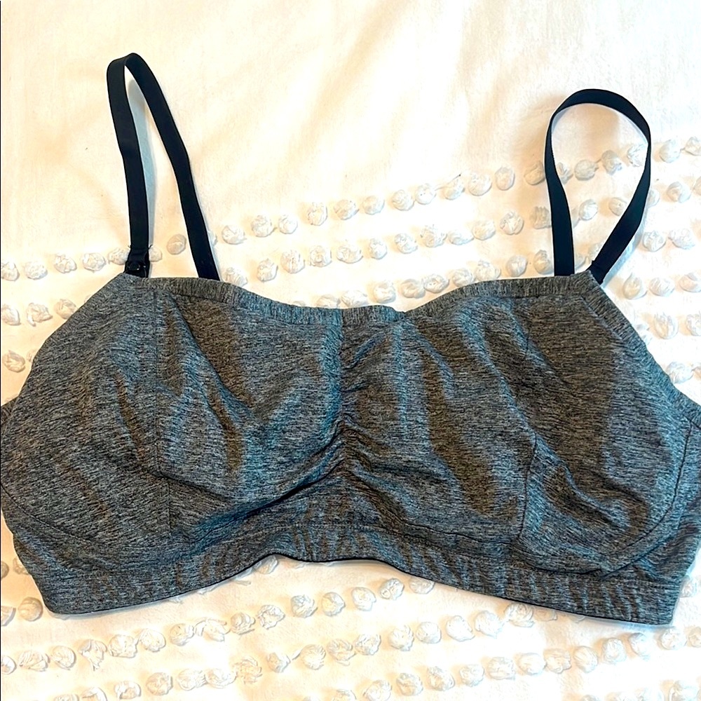 Gray Women's Nursing Bralette